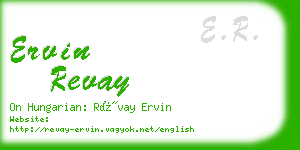 ervin revay business card